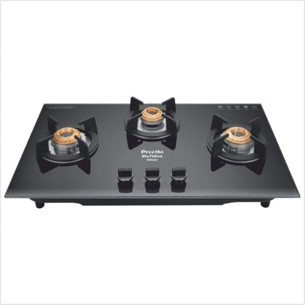 Preethi Decor Hobs 3 Burner Auto Ignition Cooktop