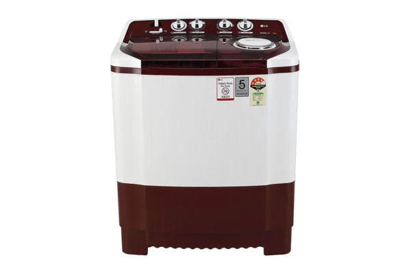 LG 7 kg 4 Star Semi-Automatic Top Loading Washing Machine (P7015SRAY, Burgundy, Collar Scrubber) (P7015SRAY.ABGQEIL)