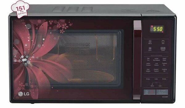 LG 21 L Convection Microwave Oven, Black, Diet Fry, With Starter Kit (MC2146BRT.DBKQILN)
