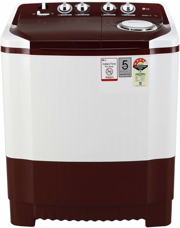 LG 7 Kg 4 Star Semi-Automatic Top Loading Washing Machine (P7010RRAY.ABGQEIL)