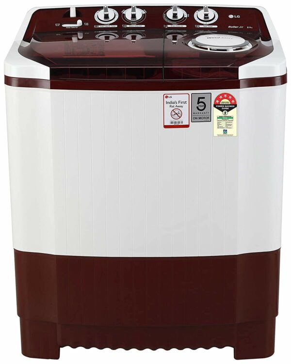 LG 8 Kg 5 Star Semi-Automatic Top Loading Washing Machine (P8035SRMZ.ABGQNST)