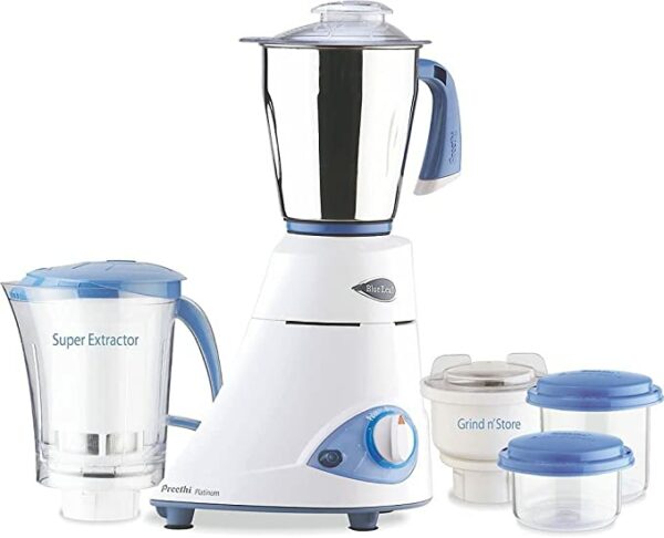 Preethi MG - 153 Blue Leaf Platinum 110V Local Mixer Grinder with 3 Jar