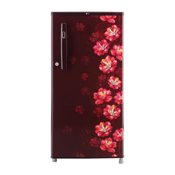 LG 185L, 1 Star, Scarlet Jasmine Finish, Direct Cool Single Door Refrigerator (GL-B199OSJB.ESJZPST)