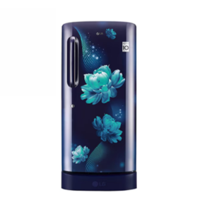 LG 224L, 5 Star, Smart Inverter Compressor, Smart Connect, With Base Stand Drawer, Blue Charm Finish, Direct Cool Single Door Refrigerator (GL-D241ABCU.DBCZEBN)