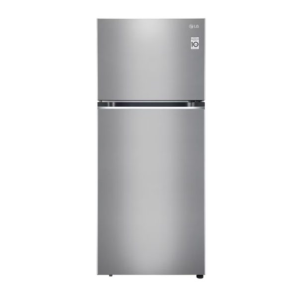LG 380L, Double Door Refrigerator Smart Inverter Compressor, Moist ‘N’ Fresh, Convertible in Shiny Steel Finish, 2-Star (GL-S412SPZY.EPZZEBN)