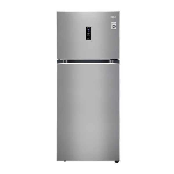 LG 466L 2-Star Double Door Refrigerator with Smart Inverter Compressor, Door Cooling™ in Shiny Steel Finish (GL-T492MPZY.DPZZEBN)