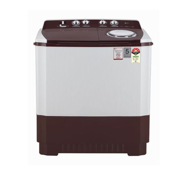 LG 10.5Kg Semi Automatic Top Load Washing Machine, Roller Jet Pulsator + Soak, Burgundy (P105ASRAZ.ABGQEIL)