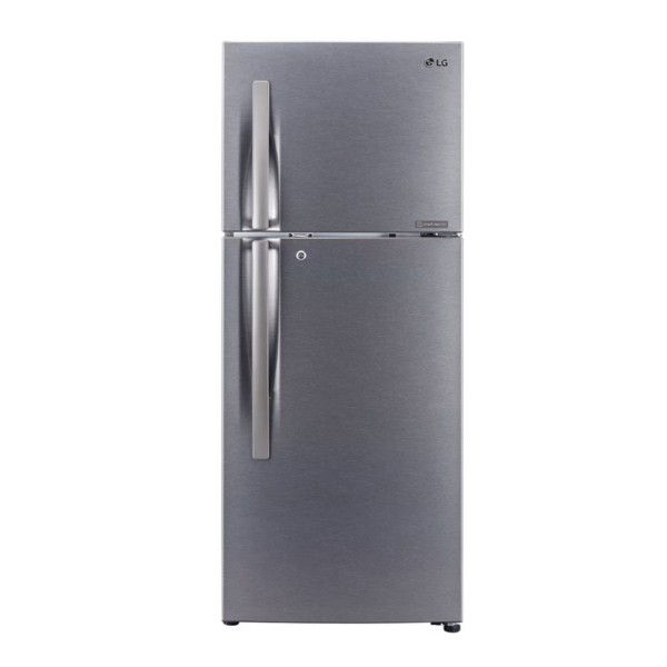 LG 260L Double Door Refrigerator with MOIST ‘N' FRESH, Convertible, Multi Air Flow, Dazzle Steel Finish, 2 Star (GL-S292RDSY.ADSZEBN)