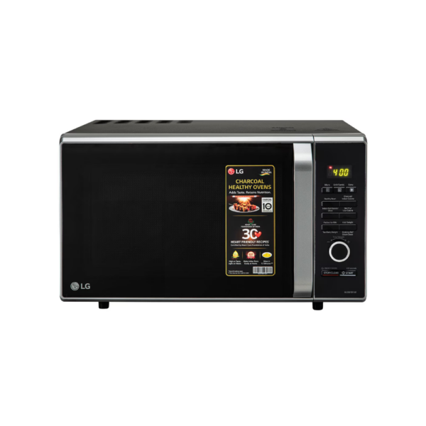LG 28 L Charcoal Convection Microwave Oven with Charcoal Lighting Heater, Diet Fry Motorised Rotisserie, Black (MJ2887BFUM.DBKQILN)