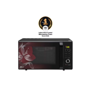 LG 28 L Charcoal Convection Microwave Oven with 271 Auto Cook Menu, Motorised Rotisserie, Floral Black (MJ2887BWUM.DBKQILN)