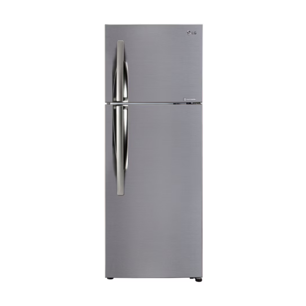 LG 308L, 2 Star, Smart Inverter Compressor, Door Cooling+™, Jet Ice , Smart Diagnosis™, Shiny Steel Finish, Frost-Free Double Door Refrigerator (GL-C322KPZY.APZZEBN)