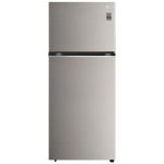 LG 398 Litres Frost Free Smart Inverter Double Door Refrigerator, Shiny Steel, Convertible with Express Freezing 2 Star (GL-S422SPZY.EPZZEBN)