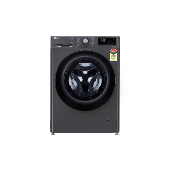 LG 8Kg Front Load Washing Machine, AI Direct Drive, Middle Black(FHP1208A5M.AMBQEIL)