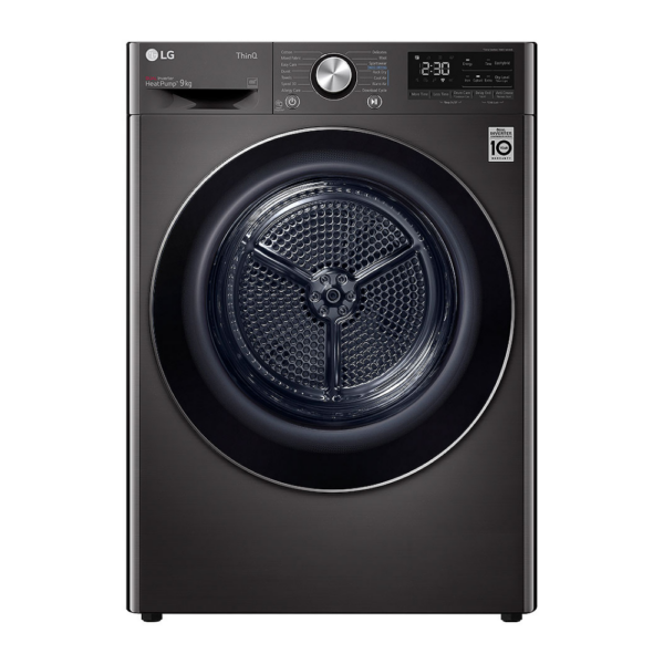 LG 9Kg Dryer, Dual Heat Pump, Black Steel (DHV09SWB.ABLQEIL)