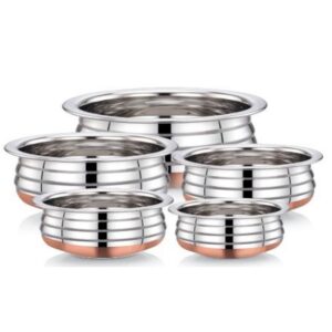 Twin Birds Quartz Handi 5Pc Set Copper Bottom