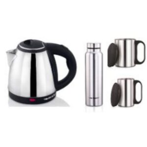 Claro Kettle 1.5 Ltr + Bottle 1 Ltr + Mug 180 Ml 2 Pcs