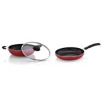 Combo _ Aroma Kadai 280 Mm With Glass Lid Ib + Aroma Frypan 240 Mm Ib