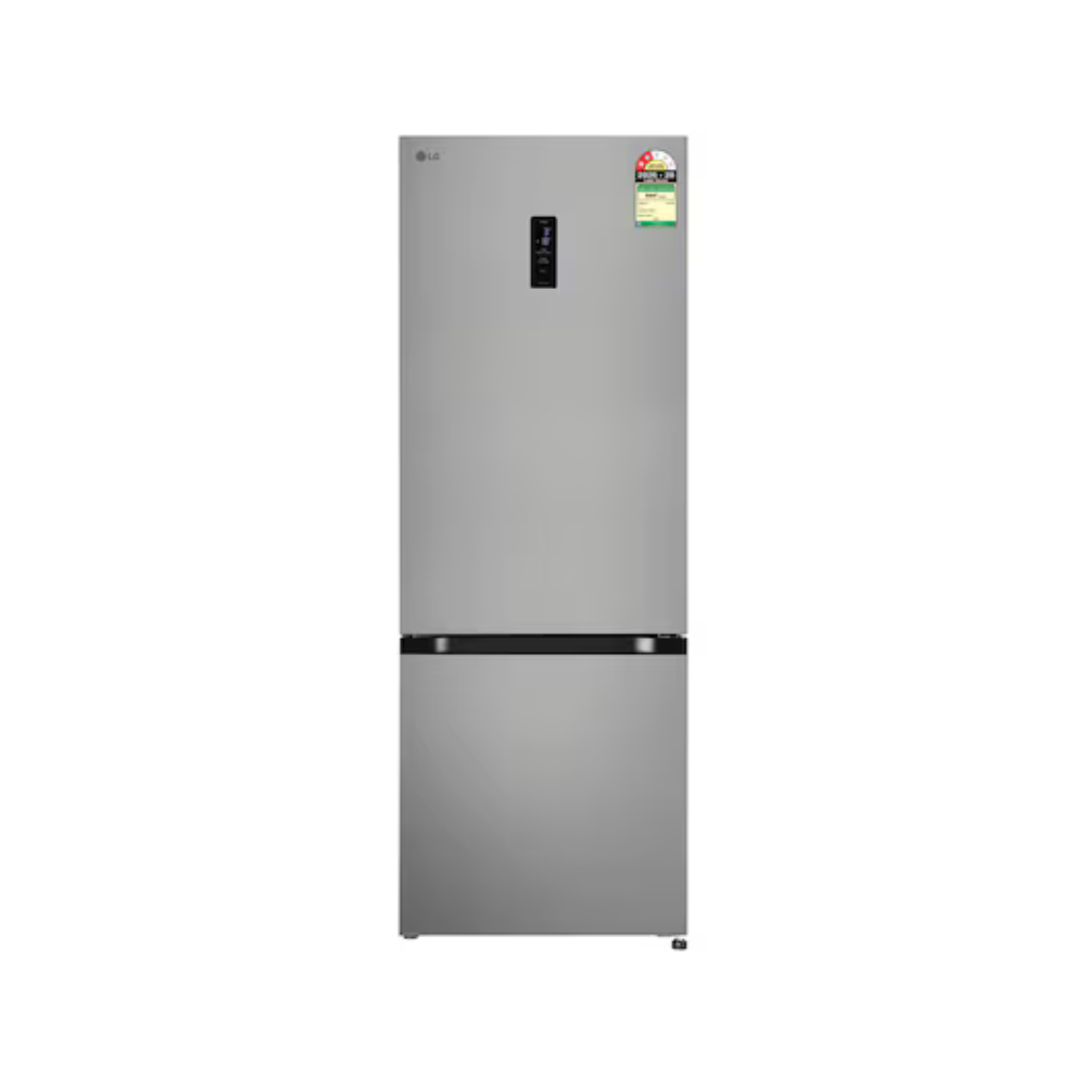 LG 340L Bottom Freezer Refrigerator, Door Cooling+, Wi-Fi Convertible, E-Micom, Shiny Steel, 2 Star (GL-B3426BDPZ.APZZEBN)