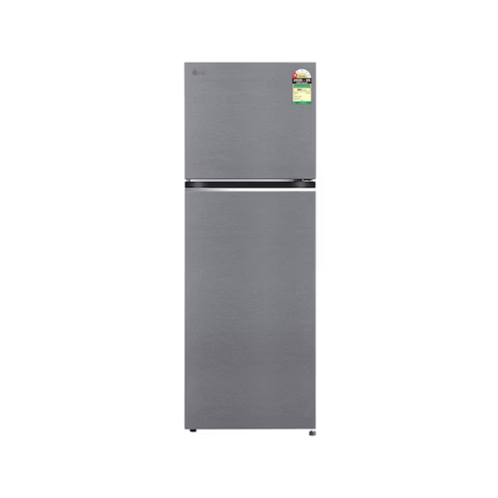 LG 343L Double Door Refrigerator, Smart Diagnosis, Dazzle Steel, 1 Star (GL-T3416NFDS.ADSZEBN)